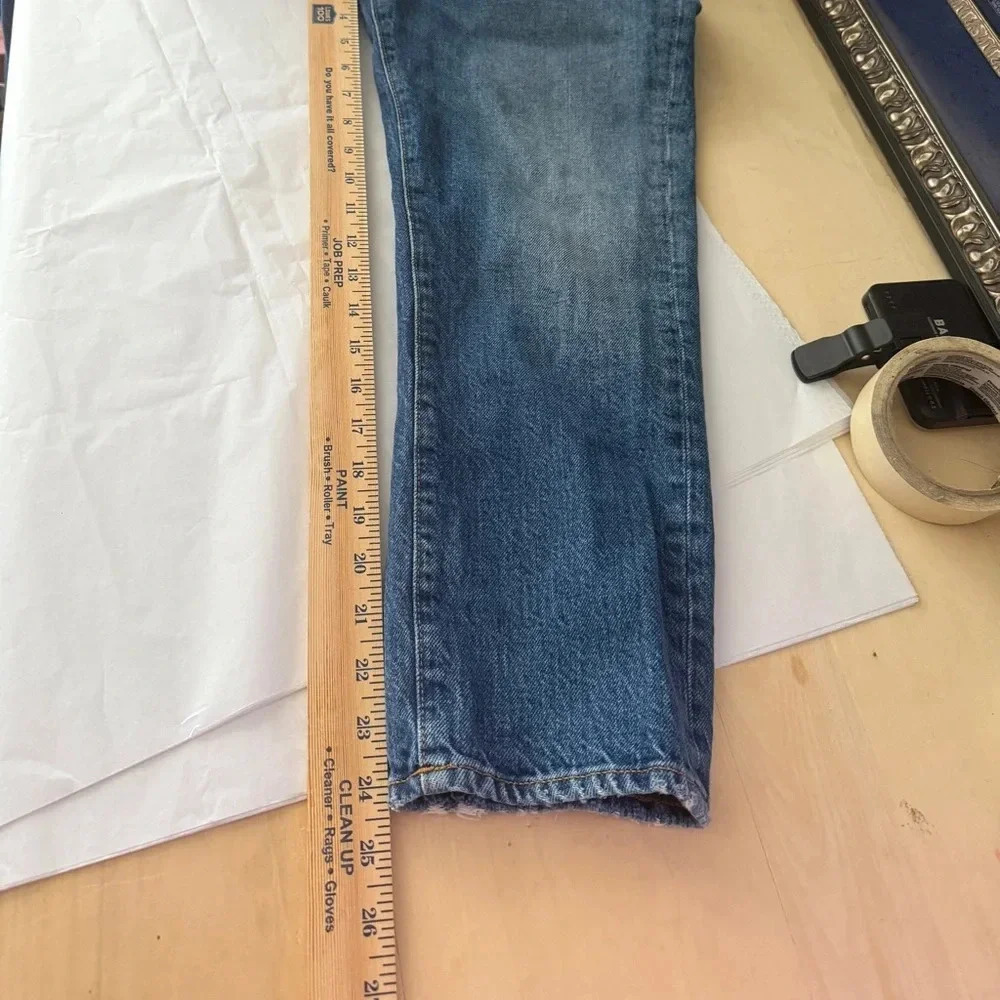 6397 100%Cotton "Men’s Style" Italian Jeans Medium Wash Straight Leg - Picture 8 of 12